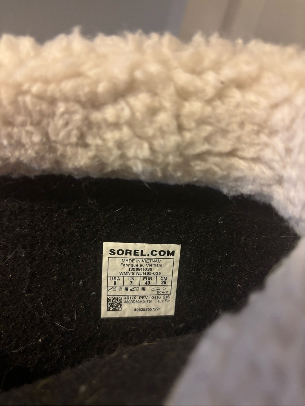 Sorel Gray and Black Waterproof Lace-Up Winter Boots with Faux Shearling - Picture 4 of 4